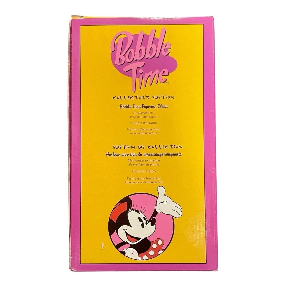 Disney Minnie Mouse Bobble Time Collector's Edition Figurine Clock‎